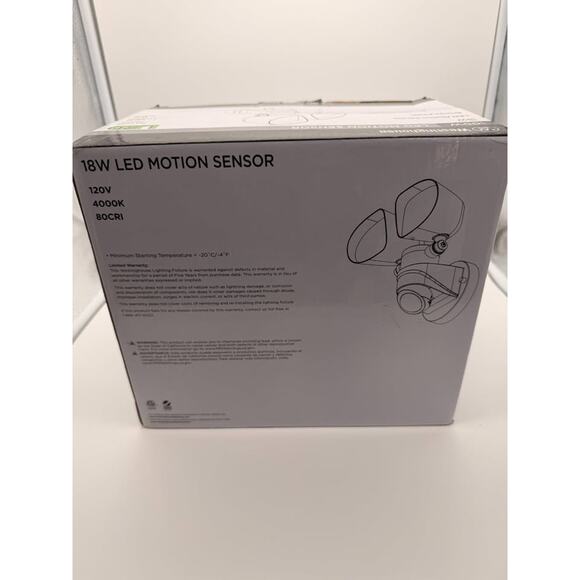 18-Watt 180-Degree Bronze Motion Activated Outdoor LED Flood Light - Picture 6 of 6